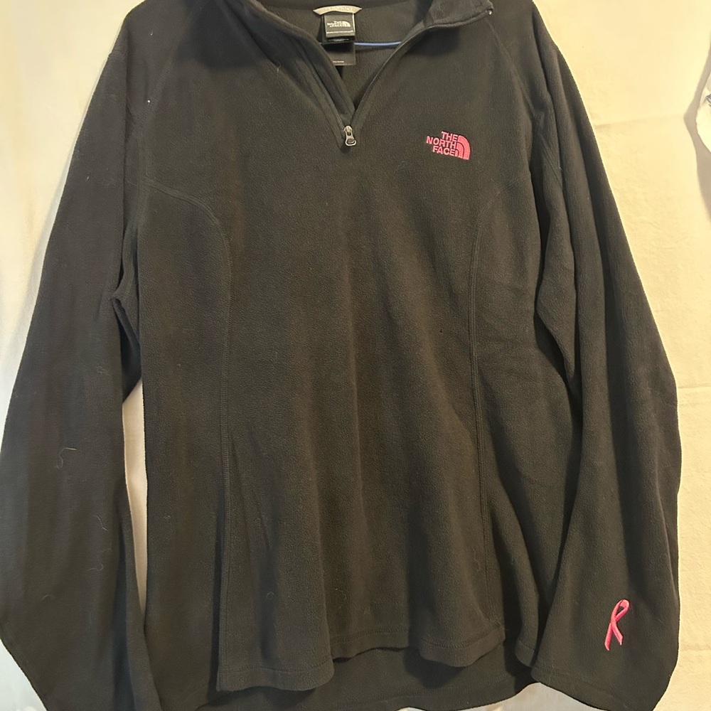 The North Face Black Fleece with Pink Logo